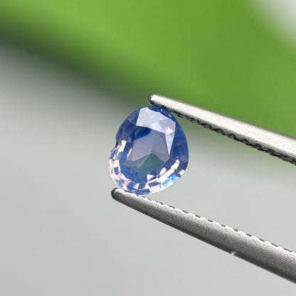 0.65ct Natural Whitish Blue Silky Sapphire Vietnam. Heart Shape. No Treatment