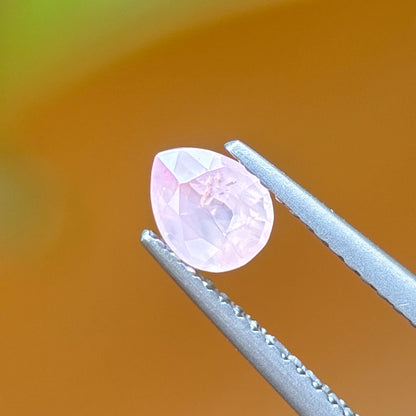 0.58 ct Natural Pink Milky Sapphire Vietnam. Pear Shape. Unheat.