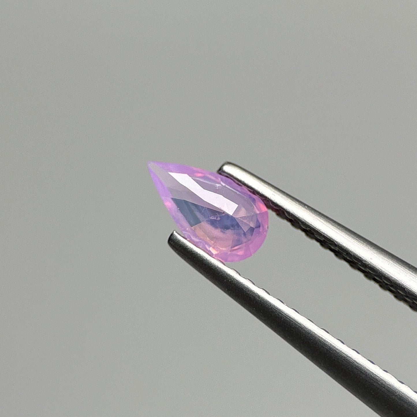 0.47 ct Natural Pink Milky Sapphire Vietnam. Pear Shape.
