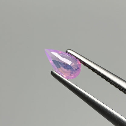 0.47 ct Natural Pink Milky Sapphire Vietnam. Pear Shape.