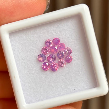 1.17/13Pcs Natural Pink Milky Sapphire Vietnam.