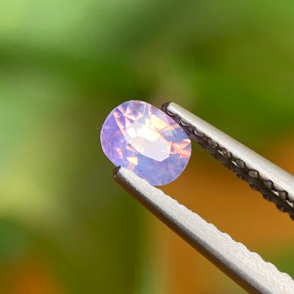 0.39 ct Natural Purplish White Milky Sapphire Vietnam. Cushion Shape. Unheat.