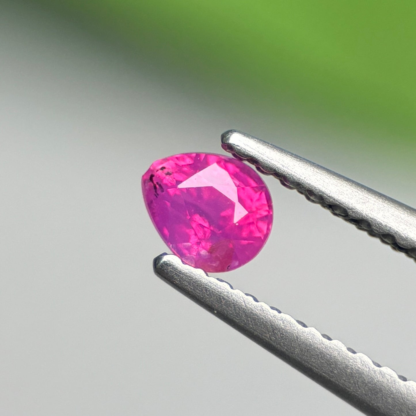 0.33 ct Natural Pink Milky Sapphire Vietnam. Pear Shape.