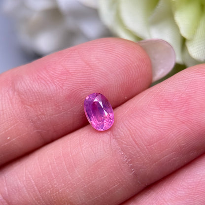0.85ct Natural Pink Milky Sapphire Vietnam.