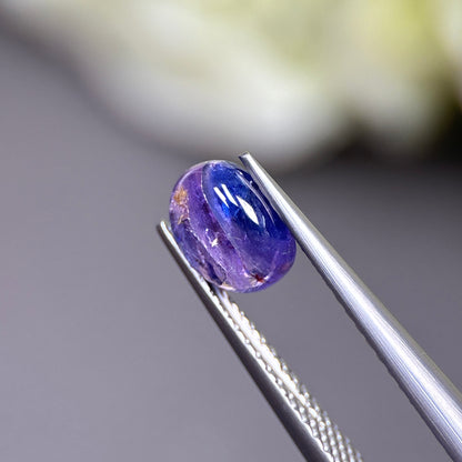 1.27ct Natural Purple-Blue Cacbochon Sapphire Viet Nam. No treatment.