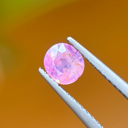 0.60 ct Natural Pink Milky Sapphire Vietnam. Oval Shape. No Treatment.
