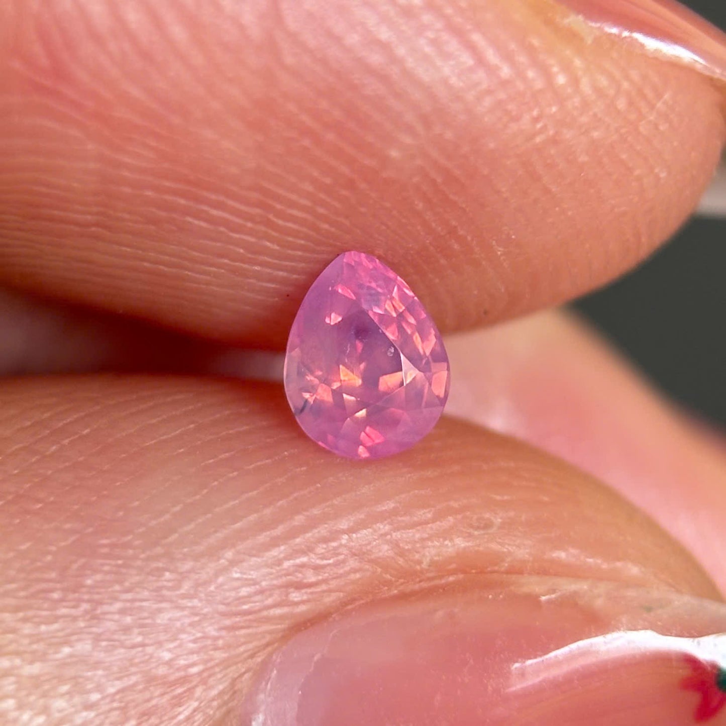 0.40ct Natural Milky Padparadscha Sapphire Vietnam
