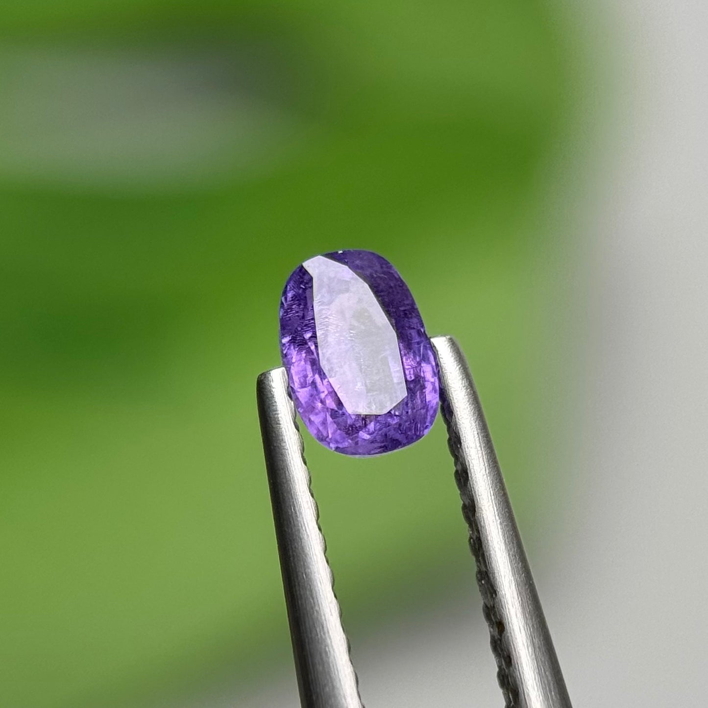 0.50 ct Natural Purple Sapphire Vietnam. Cushion Shape. No Treatment.