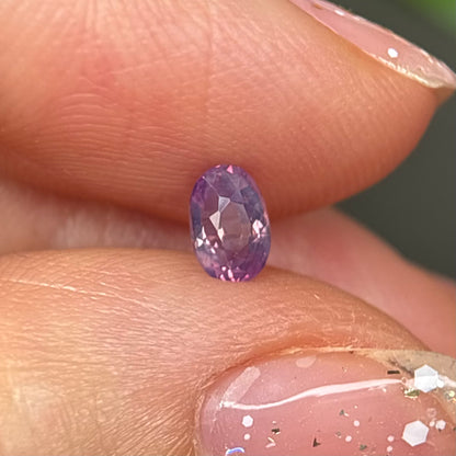 0.45ct Natural Pinkish Purple Milky Sapphire Vietnam.