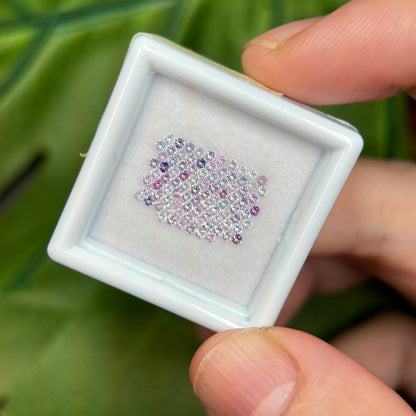 1,0ct/90Pcs Natural Sapphire Vietnam, Round Shape, AB Quality, No Treatment Sapphire Luc Yen.