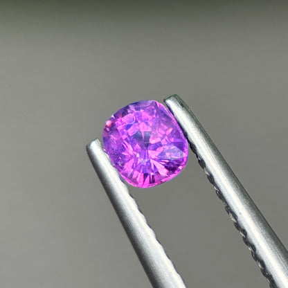 0,44ct Natural Purple Milky Sapphire Vietnam. Cushion Shape. No Treatment Milky Sapphire Luc Yen.
