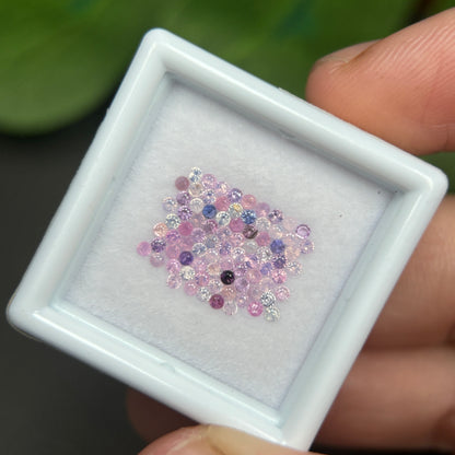 1,0ct/ 81Pcs Natural Sapphire Vietnam, Round Shape, C2 Quality, No Treatment Sapphire Luc Yen.