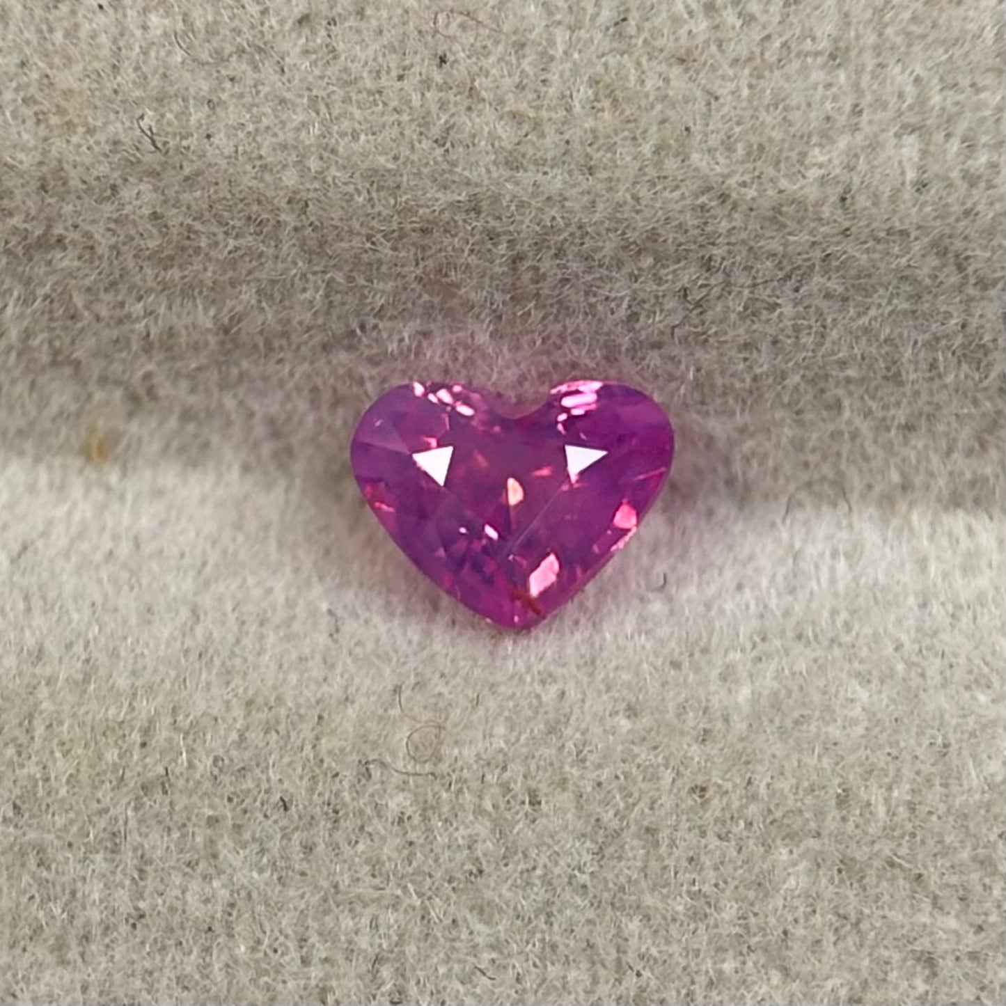 0.36ct Natural Pink Milky Sapphire Vietnam. Heart Shape. No Treatment.