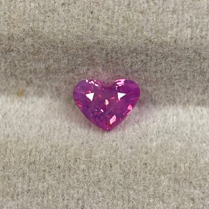 0.36ct Natural Pink Milky Sapphire Vietnam. Heart Shape. No Treatment.