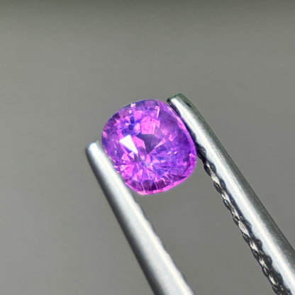 0,44ct Natural Purple Milky Sapphire Vietnam. Cushion Shape. No Treatment Milky Sapphire Luc Yen.