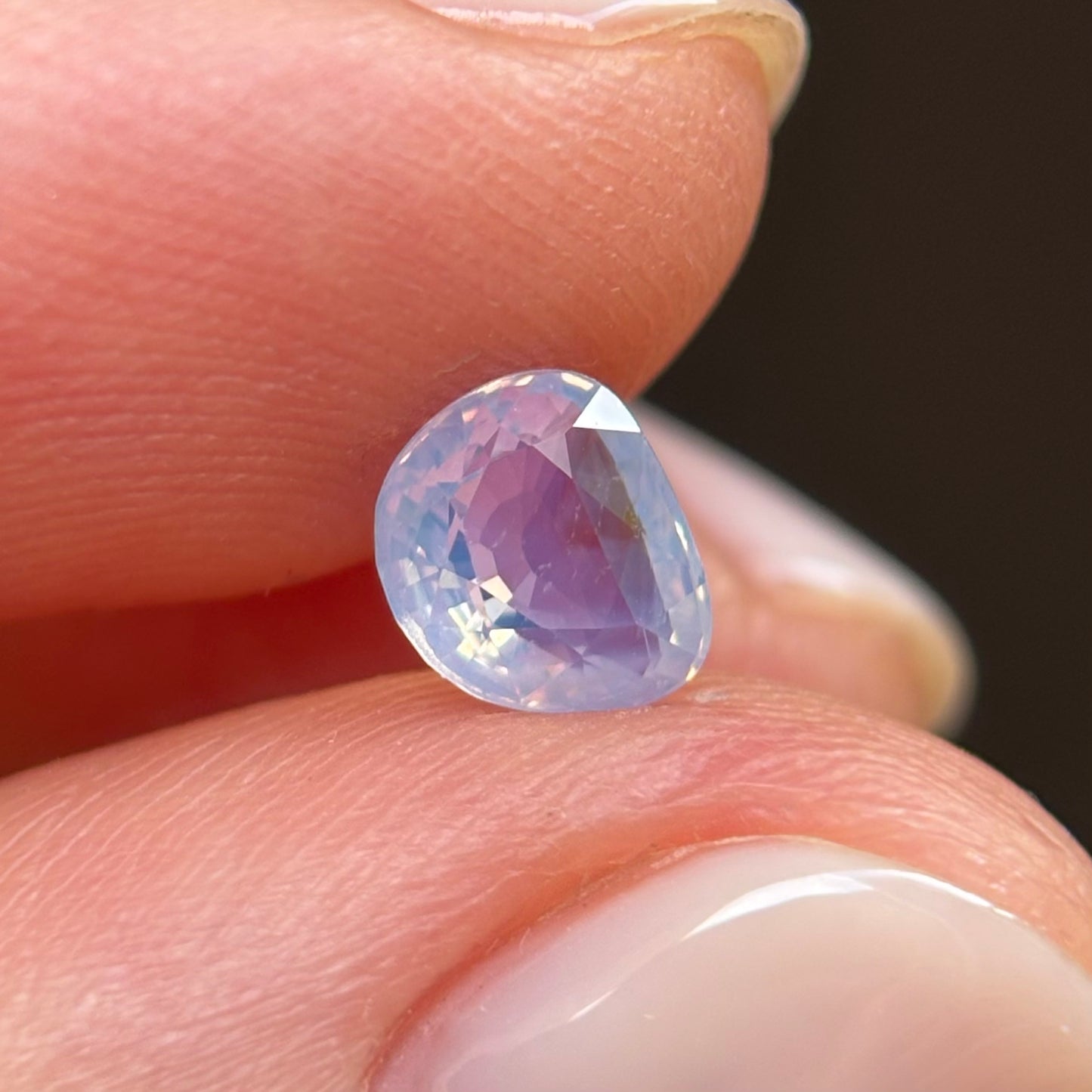 1.08ct Natural White Milky Sapphire Vietnam. No Treatment.
