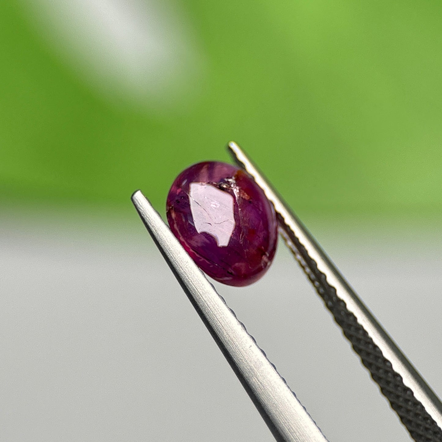 1.38ct Natural Purple Cacbochon Sapphire Viet Nam. No treatment.