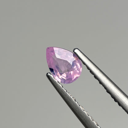 0.43 ct Natural Lite Pink Milky Sapphire Vietnam. Pear Shape.