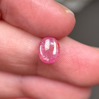 2,36ct Natural Pinkish Orange Cacbochon Sapphire Viet Nam. No Treatment Sapphire Luc Yen.