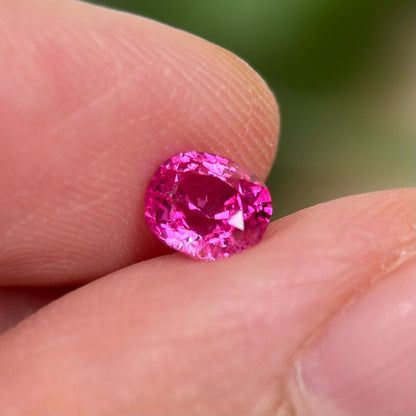 0.76 ct Natural Pink Sapphire Viet Nam. Cushion Shape. No treatment.