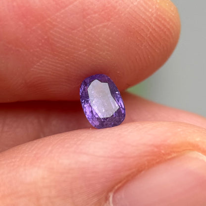 0.50 ct Natural Purple Sapphire Vietnam. Cushion Shape. No Treatment.