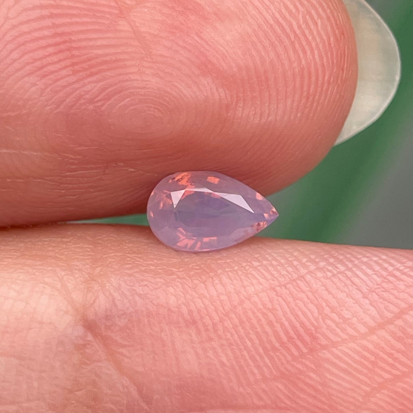 0.48ct Natural Milky Light Orangish Purple Sapphire Vietnam