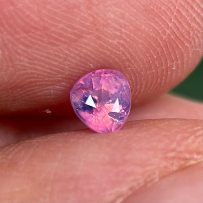 0.54 ct Natural Purplish Pink Milky Sapphire Vietnam. Cushion Shape. Unheat.