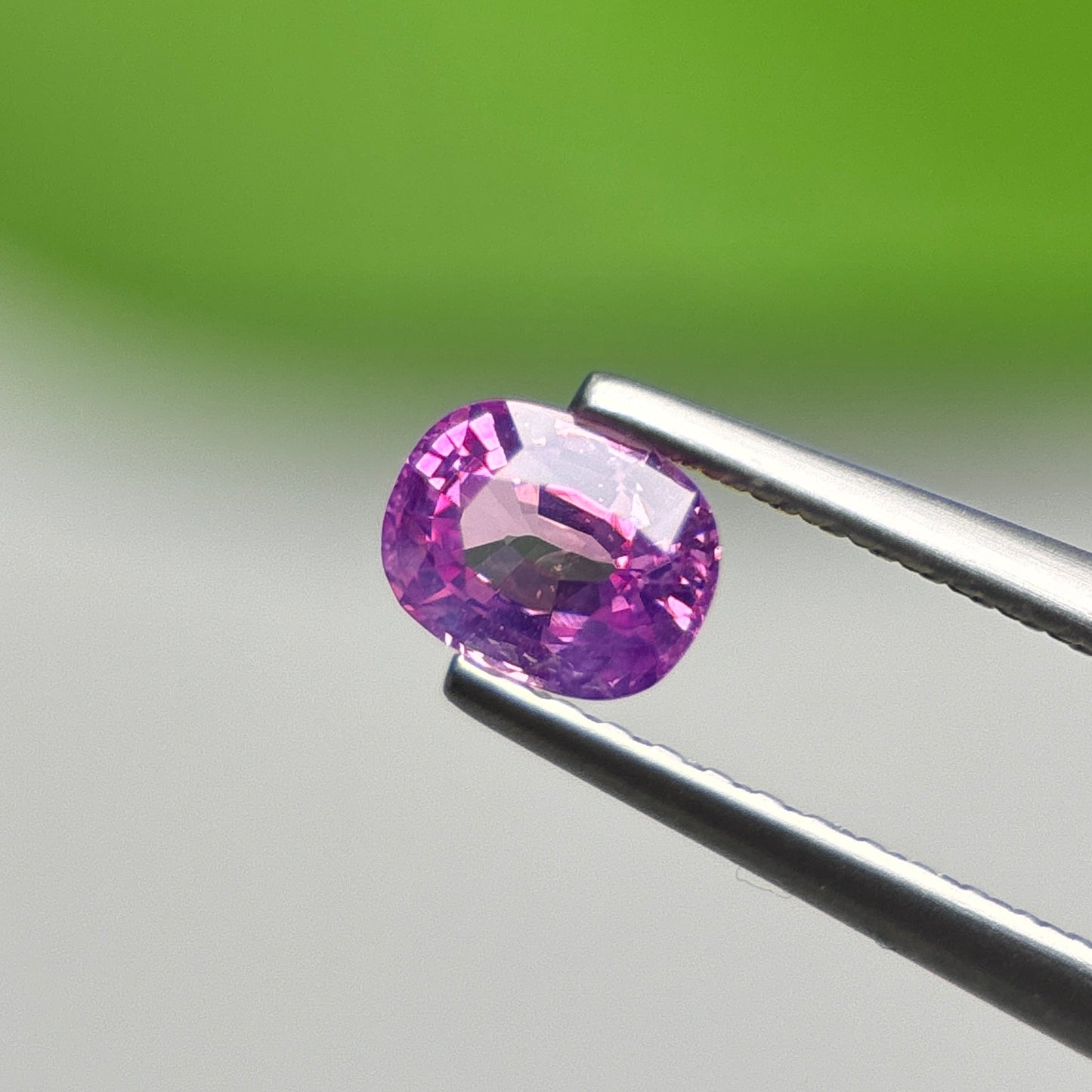 0.53 ct Natural Purplish Pink Sapphire Vietnam. Cushion Shape.