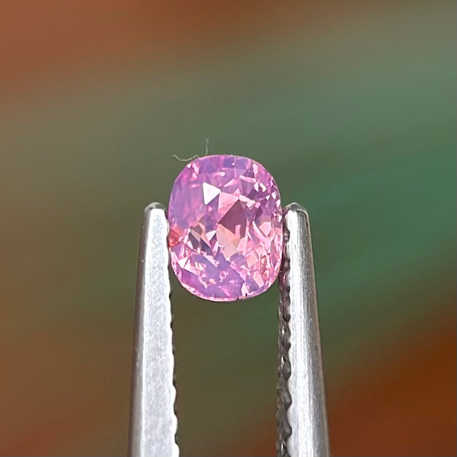 0.39 ct Natural Pink Sapphire Vietnam. Cushion Shape. No Treatment.