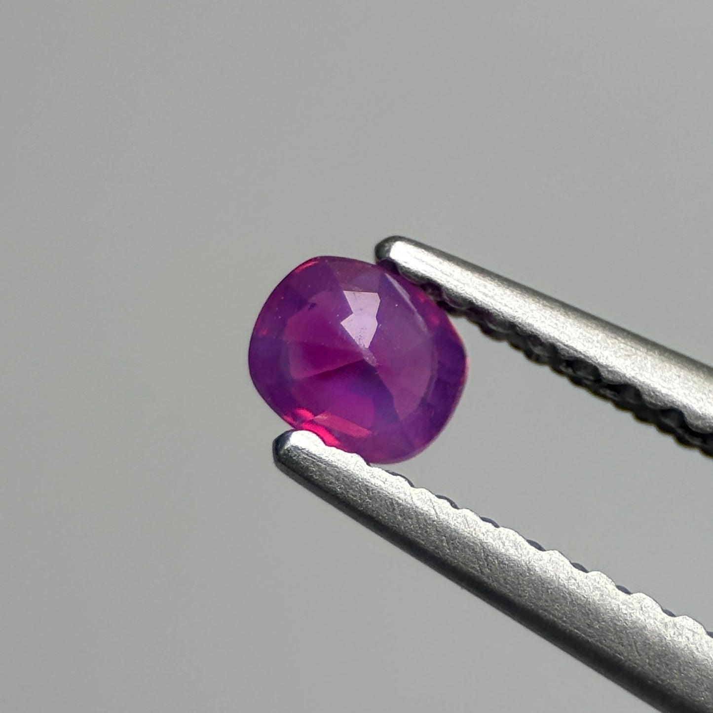 0.25 ct Natural Pinkish Purple Milky Sapphire Vietnam. Cushion Shape.