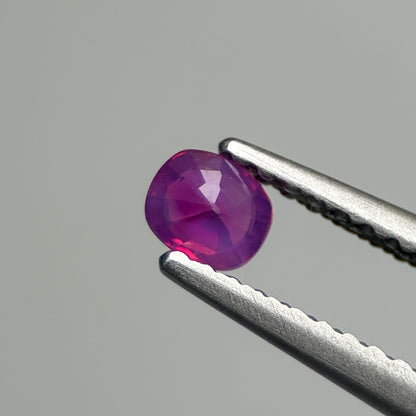 0.25 ct Natural Pinkish Purple Milky Sapphire Vietnam. Cushion Shape.