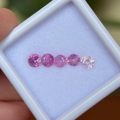 1.15ct/5Pcs Natural Mix  Milky Sapphire Viet Nam. No treatment.