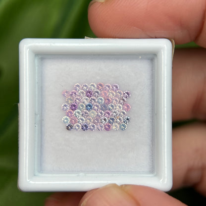 1,0ct/57Pcs Natural Sapphire Vietnam, Round Shape, C1 Quality, No Treatment Sapphire Luc Yen.