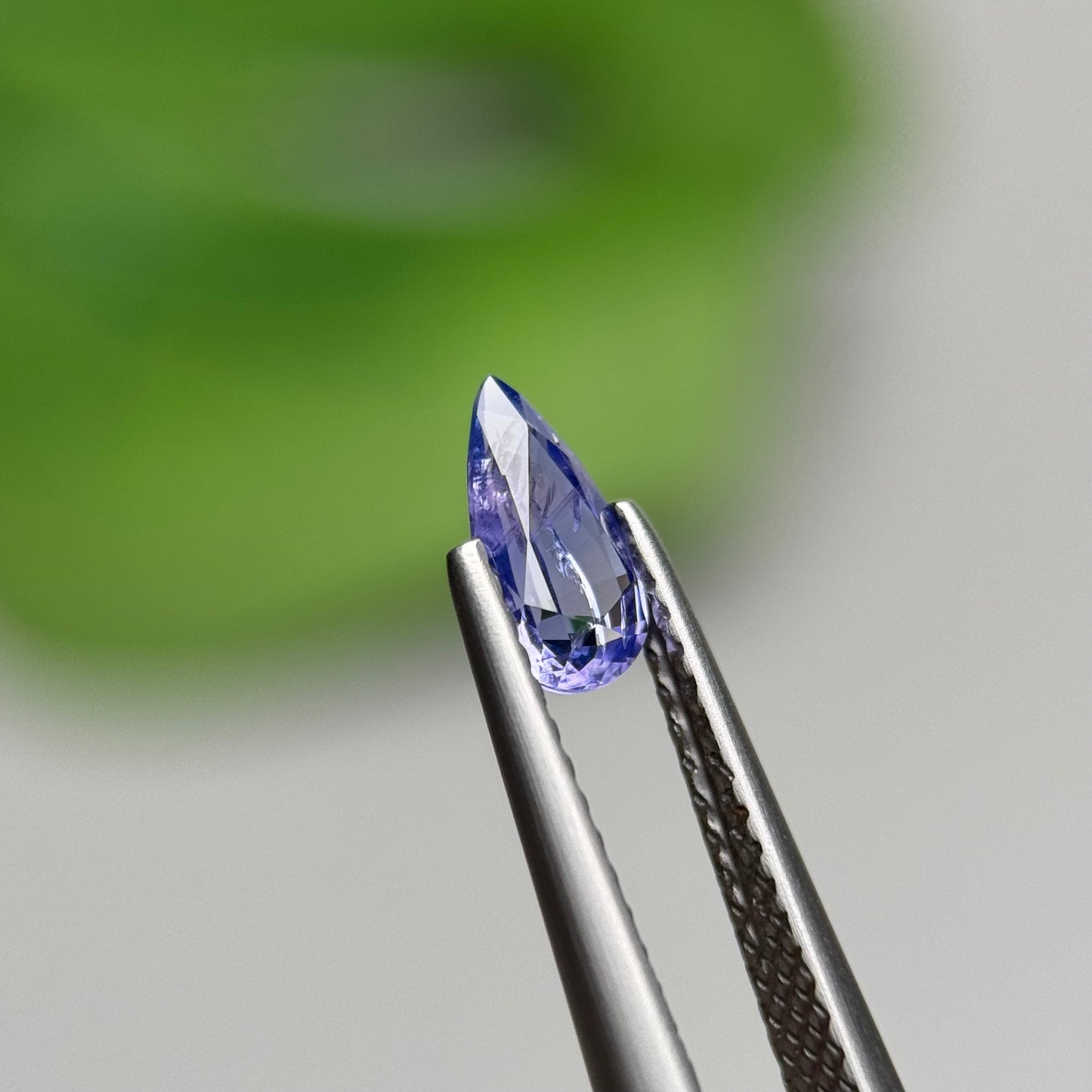 0.58 ct Natural Blue Milky Sapphire Vietnam. Pear Shape. No Treatment.