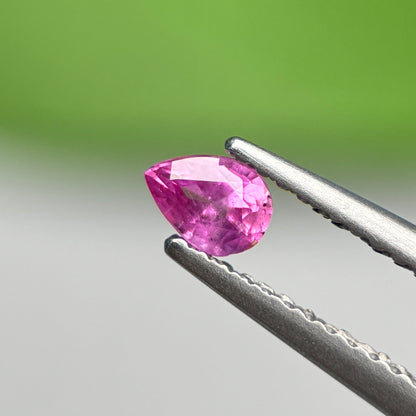 0.27 ct Natural Pink Milky Sapphire Vietnam. Pear Shape.