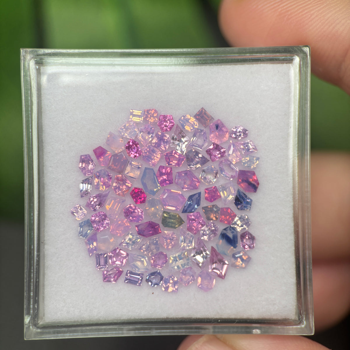 8,0ct/75Pcs Natural Milky Sapphire Vietnam. Freeform. No Treatment Milky Sapphire Luc Yen.
