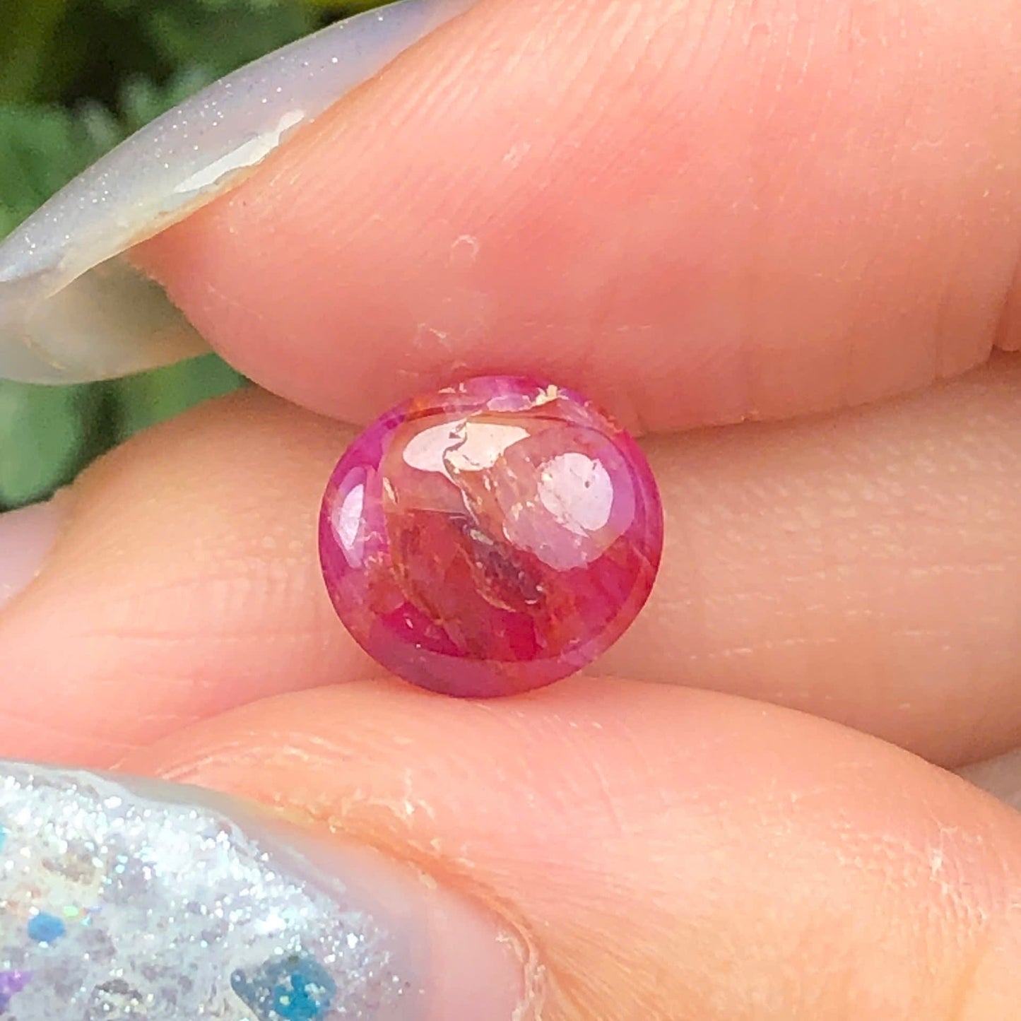 3,58ct Natural Pink Cacbochon Sapphire Viet Nam. No Treatment Sapphire Luc Yen.