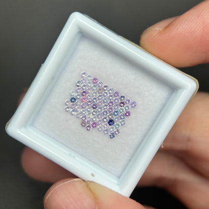 0,88ct/ 78Pcs Natural Sapphire Vietnam, Round Shape, AB Quality, No Treatment Sapphire Luc Yen.
