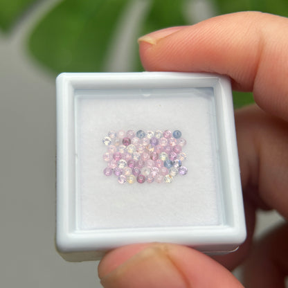 1,0ct/57Pcs Natural Sapphire Vietnam, Round Shape, C2 Quality, No Treatment Sapphire Luc Yen.