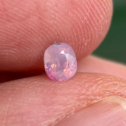 0.31ct Natural Pinkish White Milky Sapphire Vietnam. Cushion Shape. Unheat.