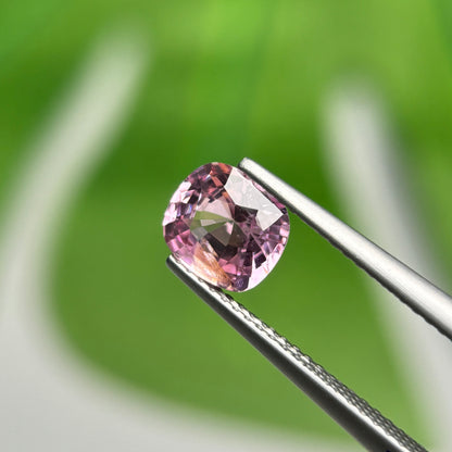 1.35ct Natural Lite Pink Spinel Vietnam. Cushion Shape.
