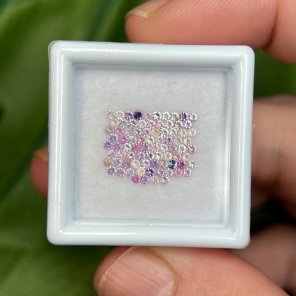 1,0ct/80Pcs Natural Sapphire Vietnam, Round Shape, C1 Quality, No Treatment Sapphire Luc Yen.