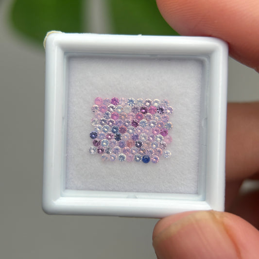 1,0ct/83Pcs Natural Sapphire Vietnam, Round Shape, C1 Quality, No Treatment Sapphire Luc Yen.