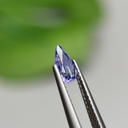 0.58 ct Natural Blue Milky Sapphire Vietnam. Pear Shape. No Treatment.