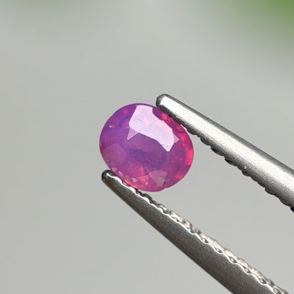 0.37 ct Natural Pinkish Purple Milky Sapphire Vietnam. Cushion Shape.