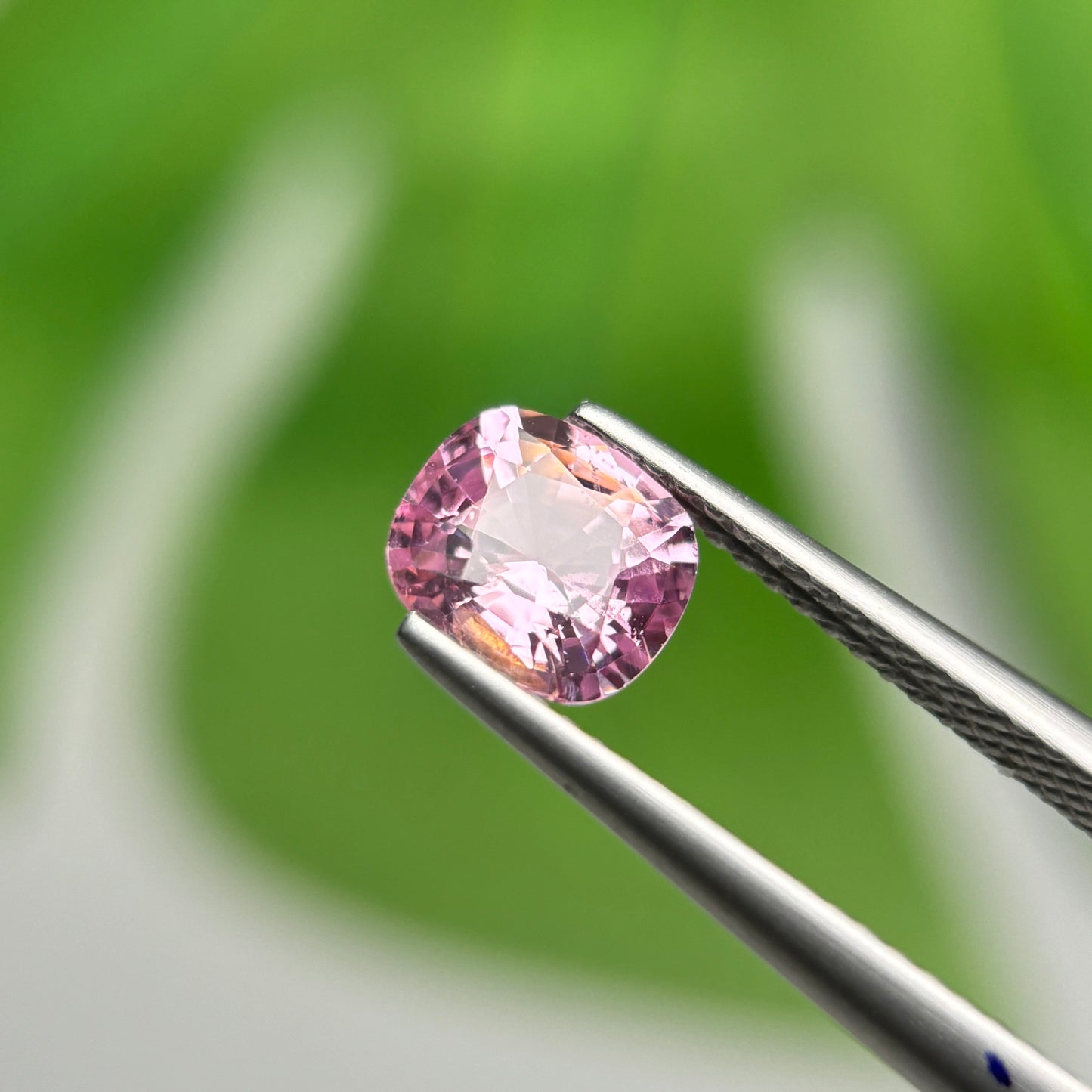 1.35ct Natural Lite Pink Spinel Vietnam. Cushion Shape.