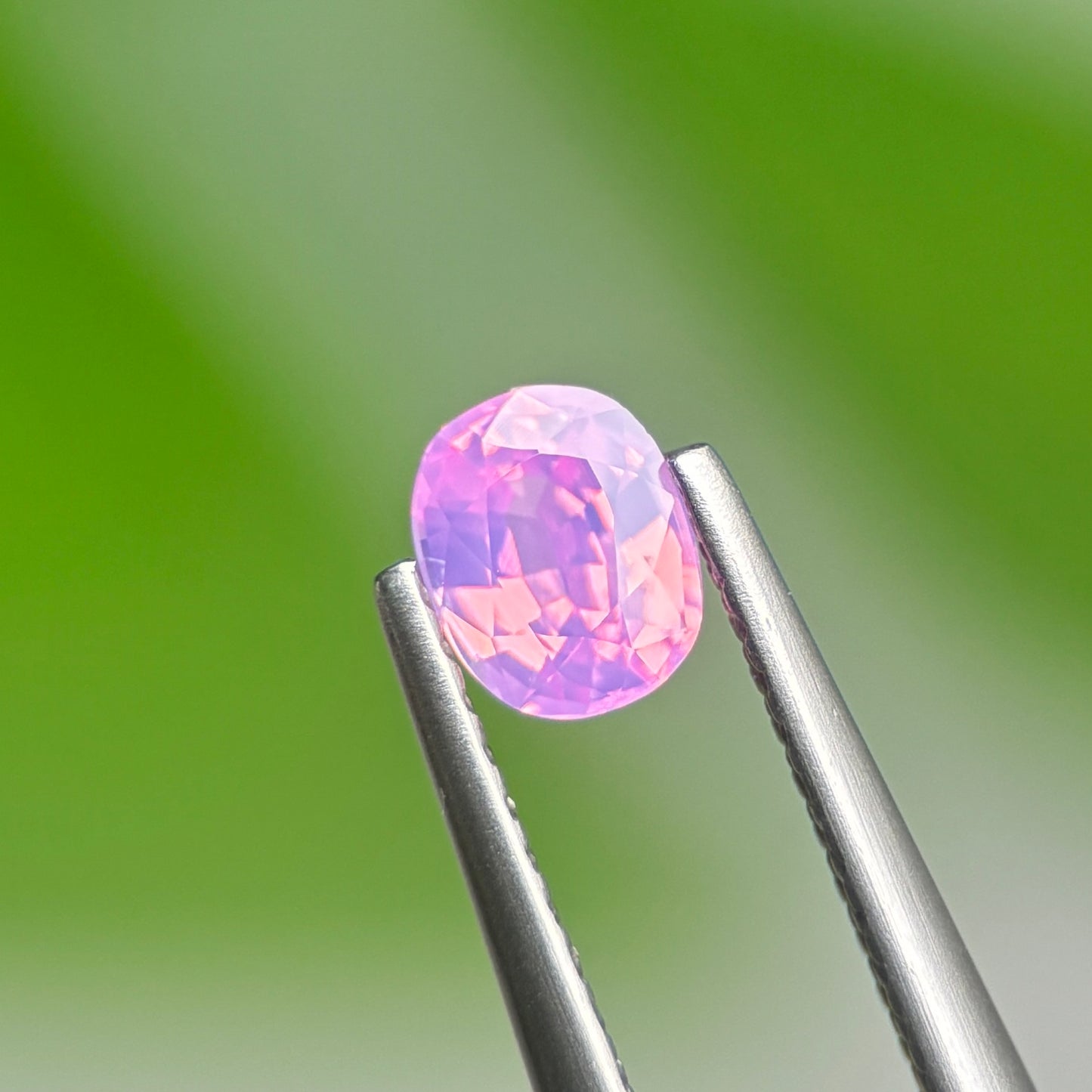 0.54 ct Natural Pink Milky Sapphire Vietnam. Cushion Shape. Unheat.