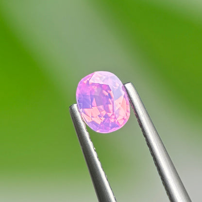 0.54 ct Natural Pink Milky Sapphire Vietnam. Cushion Shape. Unheat.