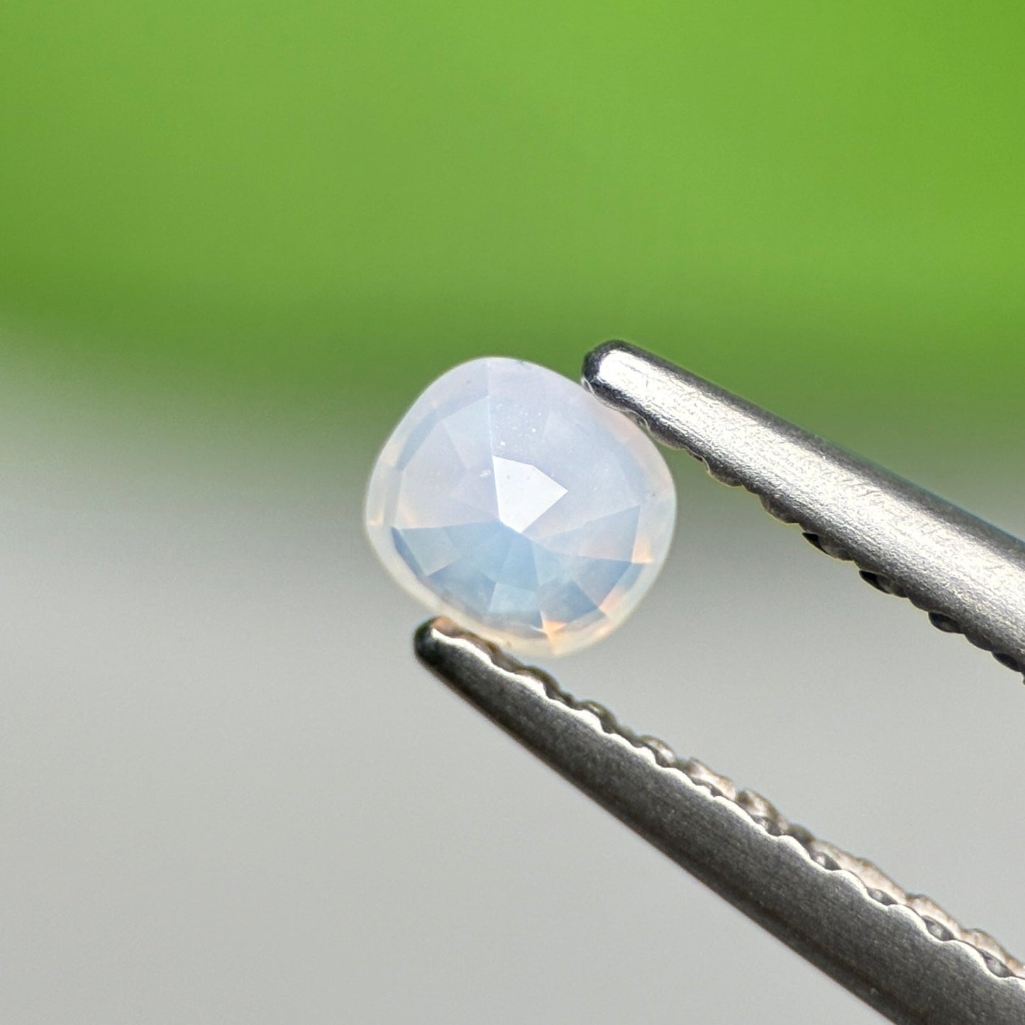 0.33 ct Natural White Milky Sapphire Vietnam. Cushion Shape.
