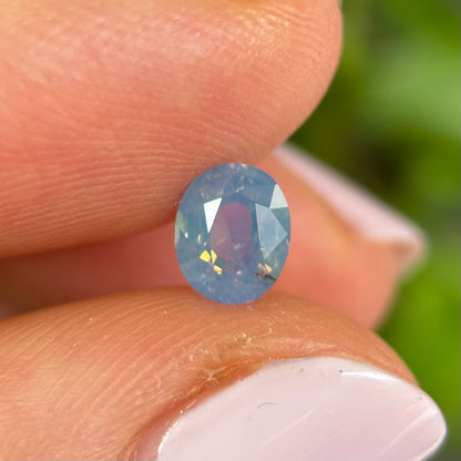 0.66ct Natural Blue Milky Sapphire Vietnam. Oval Shape. No Treatment.